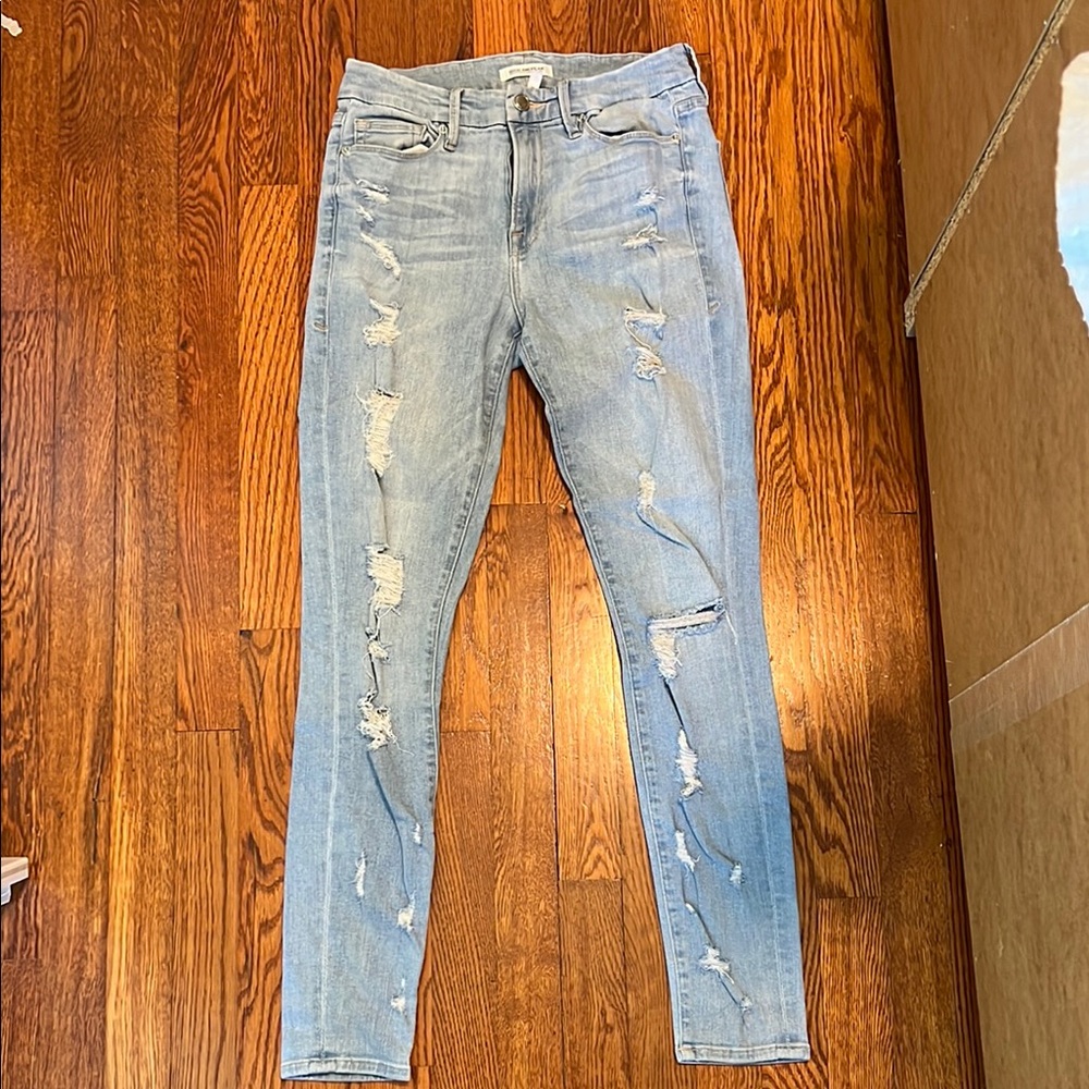 Good American size 27 worn once Light Blue Distressed Women's Jeans